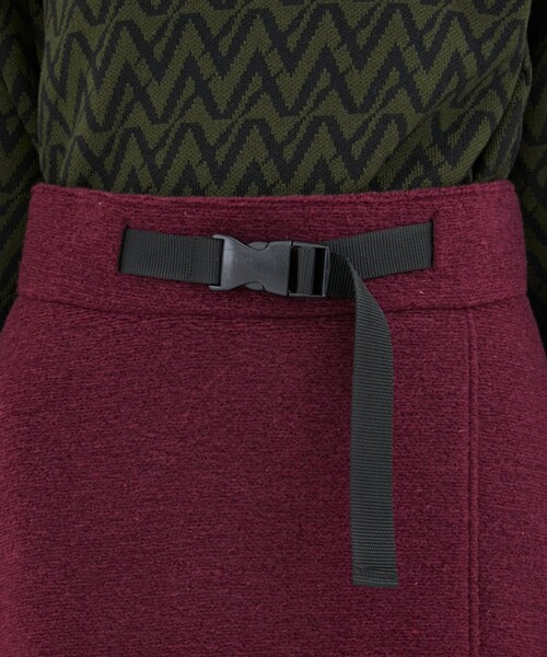 CITY TOKYO（シティトウキョウ）の「トラベルウールワイドヘムスカート（スカート・レディース・レッド/ネイビー・1/2）」の10枚目の写真