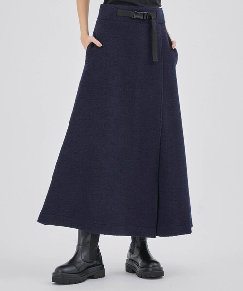 CITY TOKYO（シティトウキョウ）の「トラベルウールワイドヘムスカート（スカート・レディース・レッド/ネイビー・1/2）」の15枚目の写真