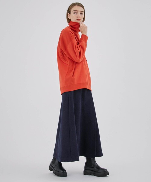 CITY TOKYO（シティトウキョウ）の「トラベルウールワイドヘムスカート（スカート・レディース・レッド/ネイビー・1/2）」の17枚目の写真