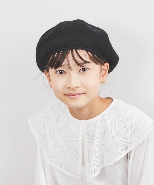 coen（コーエン）の「バスクベレー帽（ハンチング/ベレー帽・キッズ・ブラック/ベージュ・FREE）」の2枚目の写真
