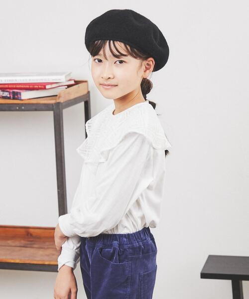 coen（コーエン）の「バスクベレー帽（ハンチング/ベレー帽・キッズ・ブラック/ベージュ・FREE）」の6枚目の写真