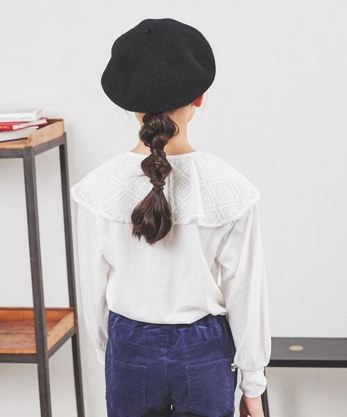 coen（コーエン）の「バスクベレー帽（ハンチング/ベレー帽・キッズ・ブラック/ベージュ・FREE）」の7枚目の写真