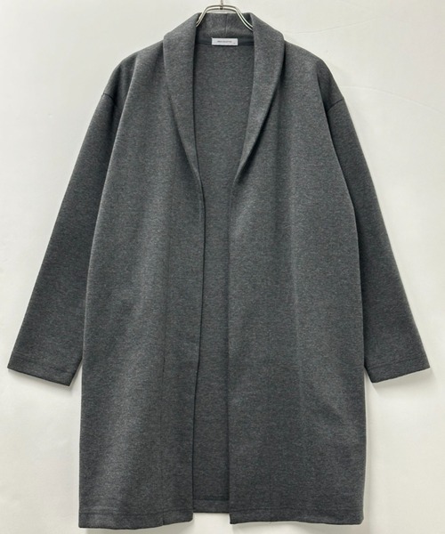 URBAN COLLECTION(アーバンコレクション)の「ポンチ素材 無地トッパーショールカーディガン(カーディガン/ボレロ・メンズ・ブラック/チャコール/カーキ・L/M/XL)」の2枚目の写真