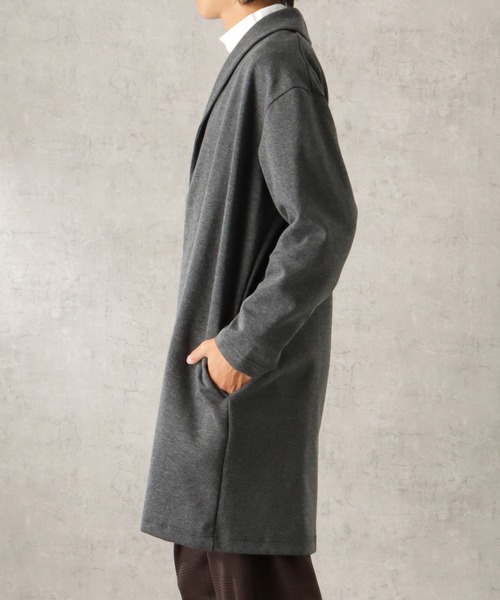 ポンチ素材 無地トッパーショールカーディガン（カーディガン/ボレロ
