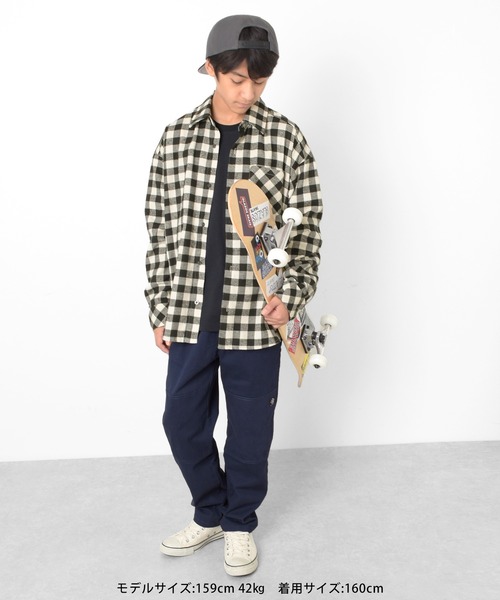 GLAZOS（グラソス）の「ブロックチェック長袖シャツ（シャツ/ブラウス・キッズ・ホワイト/パープル/レッド/イエロー/ブルー/グリーン・140cm/150cm/160cm/170cm）」の17枚目の写真