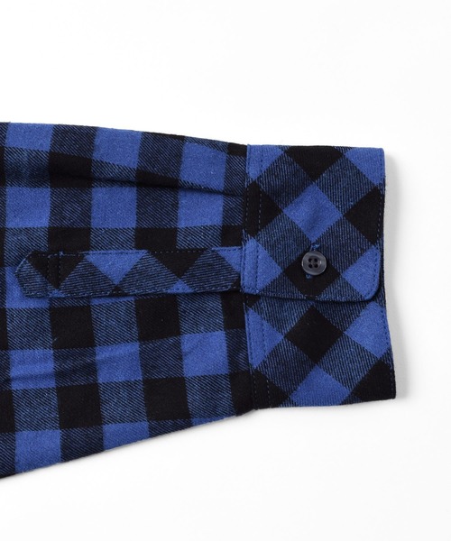 GLAZOS（グラソス）の「ブロックチェック長袖シャツ（シャツ/ブラウス・キッズ・ホワイト/パープル/レッド/イエロー/ブルー/グリーン・140cm/150cm/160cm/170cm）」の19枚目の写真