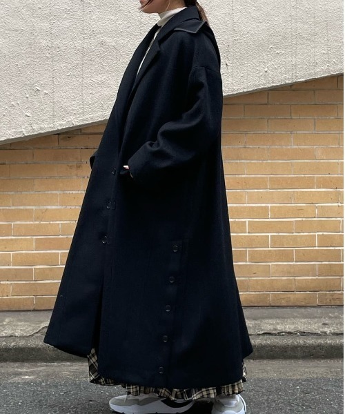 EZUMi(エズミ)の「EZUMi(エズミ)別注フーディーウールコート(その他アウター・レディース・ブラック/グリーン・M)」の16枚目の写真