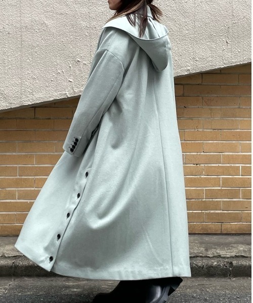EZUMi(エズミ)の「EZUMi(エズミ)別注フーディーウールコート(その他アウター・レディース・ブラック/グリーン・M)」の20枚目の写真