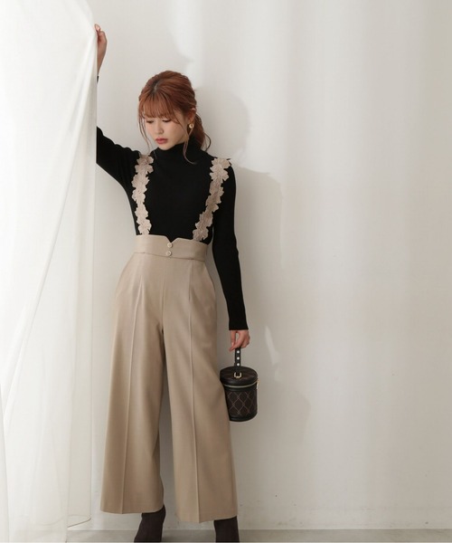 PROPORTION BODY DRESSING(プロポーションボディドレッシング)の「デザインショルダーパンツ / 1212230002(その他パンツ・レディース・オフホワイト/ブラウン/ベージュ・MEDIUM/SMALL)」の3枚目の写真