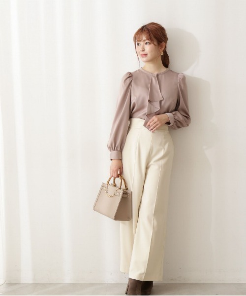 PROPORTION BODY DRESSING(プロポーションボディドレッシング)の「デザインショルダーパンツ / 1212230002(その他パンツ・レディース・オフホワイト/ブラウン/ベージュ・MEDIUM/SMALL)」の9枚目の写真