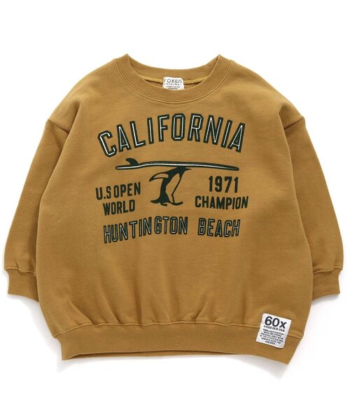 F.O.KIDS(エフオーキッズ)の「CALIFORNIAトレーナー(スウェット・キッズ・カーキ/マスタード・100/110/120/130/140/150/160)」の2枚目の写真