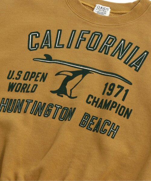 F.O.KIDS(エフオーキッズ)の「CALIFORNIAトレーナー(スウェット・キッズ・カーキ/マスタード・100/110/120/130/140/150/160)」の7枚目の写真