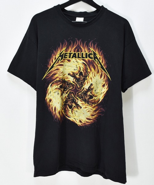 VINTAGE(ヴィンテージ)の「【ヴィンテージ古着】METALLICA / メタリカ フレーミングスカル プリント Tシャツ(Tシャツ/カットソー・メンズ・ブラック・LARGE)」の4枚目の写真