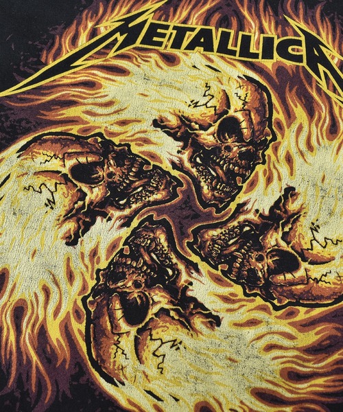 VINTAGE(ヴィンテージ)の「【ヴィンテージ古着】METALLICA / メタリカ フレーミングスカル プリント Tシャツ(Tシャツ/カットソー・メンズ・ブラック・LARGE)」の8枚目の写真