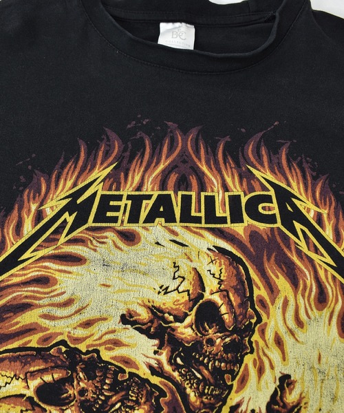 VINTAGE(ヴィンテージ)の「【ヴィンテージ古着】METALLICA / メタリカ フレーミングスカル プリント Tシャツ(Tシャツ/カットソー・メンズ・ブラック・LARGE)」の3枚目の写真