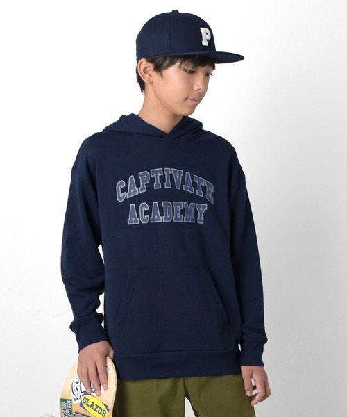 GLAZOS(グラソス)の「カレッジプリントパーカー(パーカー・キッズ・ダークグリーン/ネイビー/レッド/オフホワイト・140cm/150cm/160cm/170cm)」の14枚目の写真