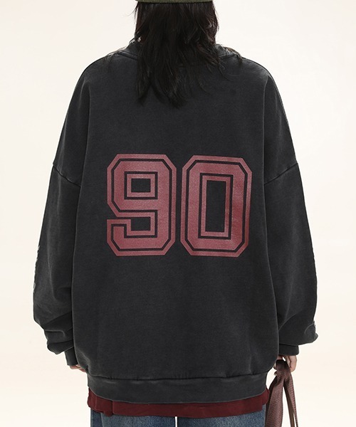 MASONPRINCE（メイソンプリンス）の「オーバーサイズVネックプルオーバースウェット WY6120【MASONPRINCE】（スウェット・メンズ・ブラウン/ダークグレー・L/M/S）」の10枚目の写真