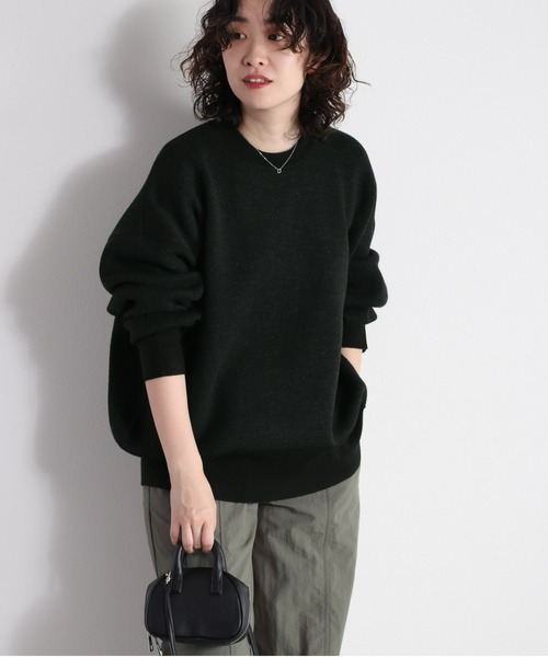 cepo（セポ）の「ジャガード編み カラーニット（ニット/セーター・レディース・ブラック/ベージュ/オフホワイト/オレンジ・M）」の4枚目の写真