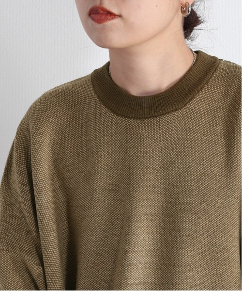 cepo（セポ）の「ジャガード編み カラーニット（ニット/セーター・レディース・ブラック/ベージュ/オフホワイト/オレンジ・M）」の22枚目の写真