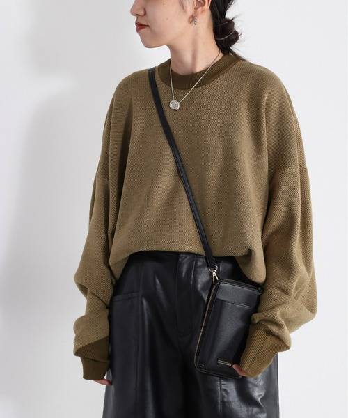 cepo（セポ）の「ジャガード編み カラーニット（ニット/セーター・レディース・ブラック/ベージュ/オフホワイト/オレンジ・M）」の13枚目の写真