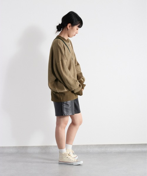 cepo（セポ）の「ジャガード編み カラーニット（ニット/セーター・レディース・ブラック/ベージュ/オフホワイト/オレンジ・M）」の16枚目の写真