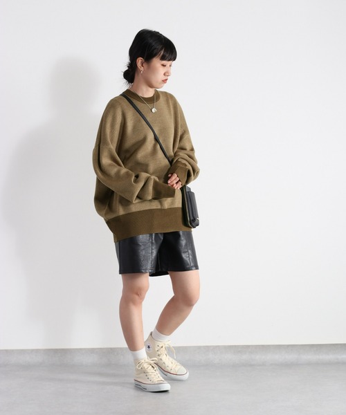 cepo（セポ）の「ジャガード編み カラーニット（ニット/セーター・レディース・ブラック/ベージュ/オフホワイト/オレンジ・M）」の18枚目の写真