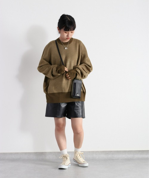 cepo（セポ）の「ジャガード編み カラーニット（ニット/セーター・レディース・ブラック/ベージュ/オフホワイト/オレンジ・M）」の19枚目の写真