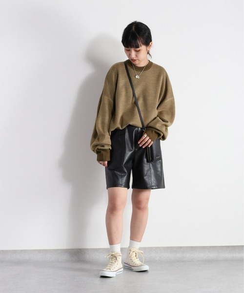 cepo（セポ）の「ジャガード編み カラーニット（ニット/セーター・レディース・ブラック/ベージュ/オフホワイト/オレンジ・M）」の15枚目の写真