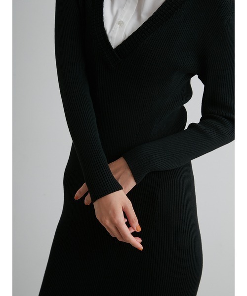 styling ワンピース アタッチドカラーニットワンピース 0サイズ レディース
