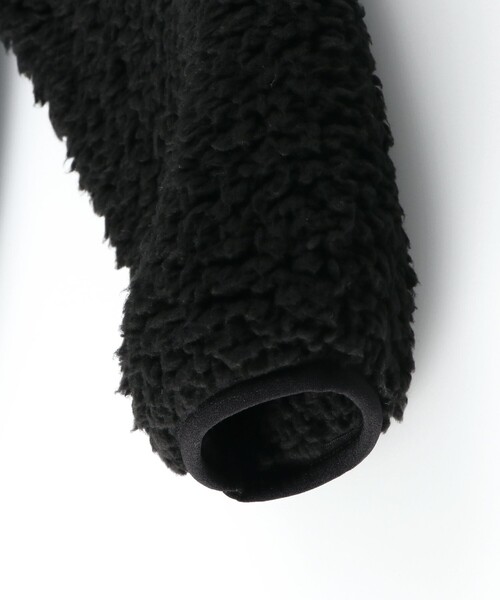 BRANSHES（ブランシェス）の「【かるふわ】ノーカラーボアジャケット（ノーカラージャケット・キッズ・ブラック/アイボリー/ブラウン・150/100/110/120/140/130）」の8枚目の写真