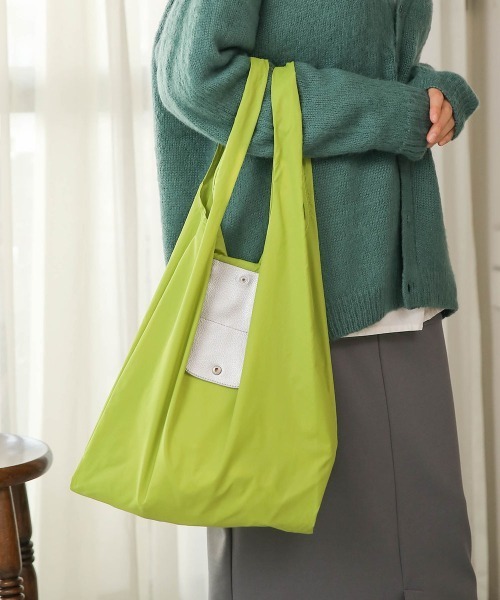 Bou Jeloud(ブージュルード)の「【はあちゅう×Bou Jeloud】stowableショッピングバッグ(エコバッグ/サブバッグ・レディース・ブロンズ/グリーン/ピンク・ONESIZE)」の2枚目の写真