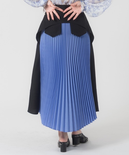 LAYMEE(レイミー)の「Eta pleats skirt / エタプリーツスカート(スカート・レディース・アイボリー/ブラック・FREE)」の21枚目の写真