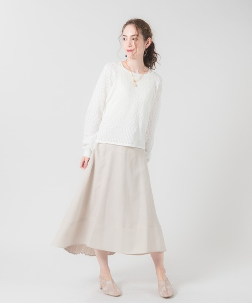 LAYMEE(レイミー)の「Eta pleats skirt / エタプリーツスカート(スカート・レディース・アイボリー/ブラック・FREE)」の16枚目の写真