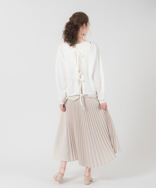 LAYMEE(レイミー)の「Eta pleats skirt / エタプリーツスカート(スカート・レディース・アイボリー/ブラック・FREE)」の12枚目の写真