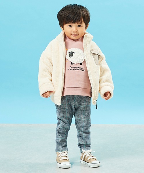 kladskap（クレードスコープ）の「チェック起毛ロング丈テーパードパンツ（その他パンツ・キッズ・ネイビー/ブラウン・100cm/110cm/90cm/120cm/130cm/80ｃｍ）」の11枚目の写真