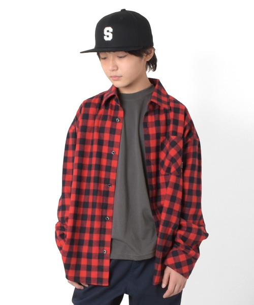 GLAZOS（グラソス）の「ツイル・刺繍入りストレートバイザーキャップ（キャップ・キッズ・ネイビー/グリーン/チャコールグレー/ブラック・フリー）」の12枚目の写真