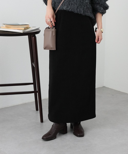 COLONY 2139(コロニートゥーワンスリーナイン)の「裏起毛コールスカート(スカート・レディース・グリーン/ブラック/ベージュ・FREE)」の2枚目の写真