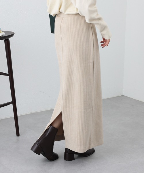 COLONY 2139(コロニートゥーワンスリーナイン)の「裏起毛コールスカート(スカート・レディース・グリーン/ブラック/ベージュ・FREE)」の5枚目の写真