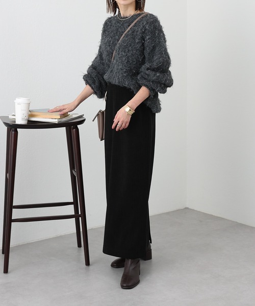 COLONY 2139(コロニートゥーワンスリーナイン)の「裏起毛コールスカート(スカート・レディース・グリーン/ブラック/ベージュ・FREE)」の11枚目の写真