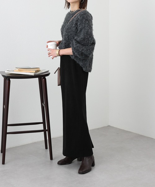 COLONY 2139(コロニートゥーワンスリーナイン)の「裏起毛コールスカート(スカート・レディース・グリーン/ブラック/ベージュ・FREE)」の14枚目の写真