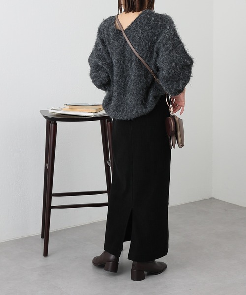 COLONY 2139(コロニートゥーワンスリーナイン)の「裏起毛コールスカート(スカート・レディース・グリーン/ブラック/ベージュ・FREE)」の4枚目の写真