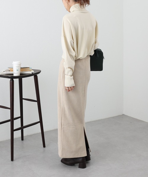 COLONY 2139(コロニートゥーワンスリーナイン)の「裏起毛コールスカート(スカート・レディース・グリーン/ブラック/ベージュ・FREE)」の9枚目の写真