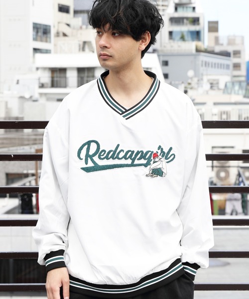 Red Cap Girl(レッドキャプガール)の「RedCapGirl スタジアムプルオーバー(Tシャツ/カットソー・メンズ・ホワイト/ブラック/グリーン/ブルー・LARGE/MEDIUM)」の12枚目の写真