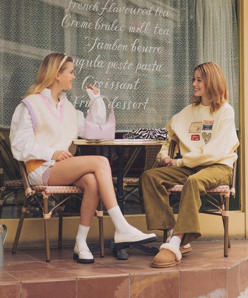 ALAND（エーランド）の「BITTER CELLS／ニットベスト 2176694（ベスト・レディース・アイボリー/ピンク・MEDIUM/SMALL）」の15枚目の写真