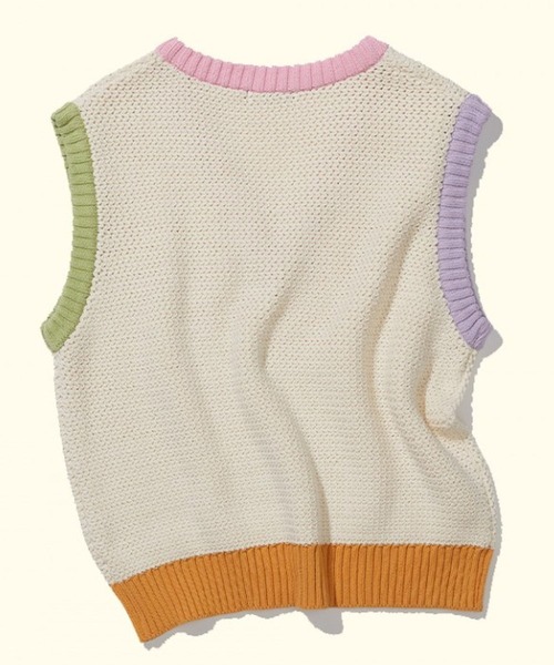 ALAND（エーランド）の「BITTER CELLS／ニットベスト 2176694（ベスト・レディース・アイボリー/ピンク・MEDIUM/SMALL）」の18枚目の写真