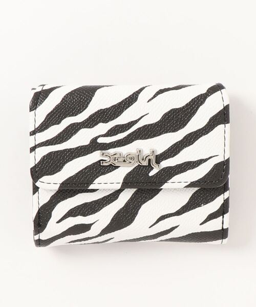 X-girl(エックスガール)の「【X-girl /エックスガール】 ANIMAL FAUX LEATHER MINI WALLET(財布・レディース・ホワイト/ベージュ・FREE)」の1枚目の写真