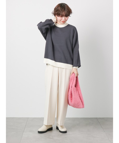 Lugnoncure(ルノンキュール)の「裏起毛マリンパンツ(その他パンツ・レディース・ネイビー/ブラック/オフホワイト・フリ-)」の6枚目の写真