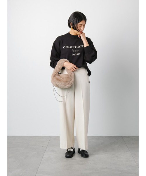 Lugnoncure(ルノンキュール)の「裏起毛マリンパンツ(その他パンツ・レディース・ネイビー/ブラック/オフホワイト・フリ-)」の15枚目の写真