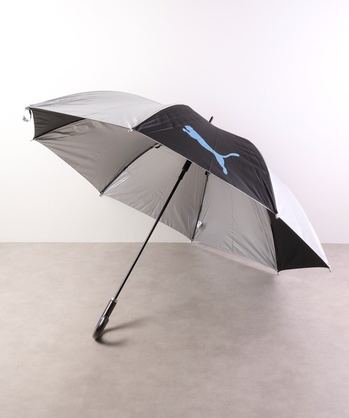 PUMA(プーマ) 晴雨兼用 シルバーコーティング張分 70cm 手開き傘 PUMA プーマ 男女 大判 晴雨兼用 シルバーコーティング 張分