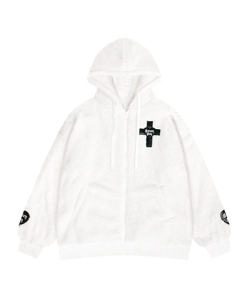 Honey Cinnamon（ハニーシナモン）の「クロスアップリケボアジップ